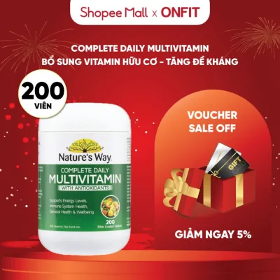 Vitamin Tổng Hợp Hữu Cơ Nature’s Way Complete Daily Multivitamin, Bổ Sung 19 Loại Vitamin, Khoáng Chất