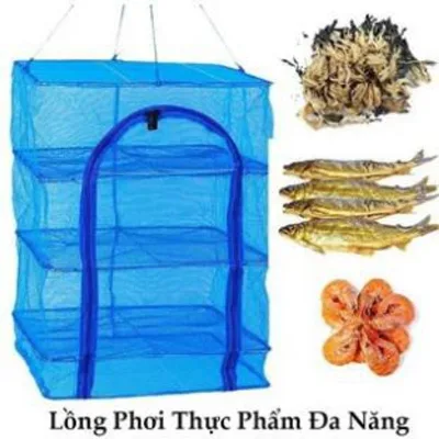 Lồng Phơi Thực Phẩm, Phơi Cá Khô Chống Ruồi Muỗi, Côn trùnġ Bằng Lưới PE Dễ Dàng Vệ Sinh,Thu Gọn tiện lợi