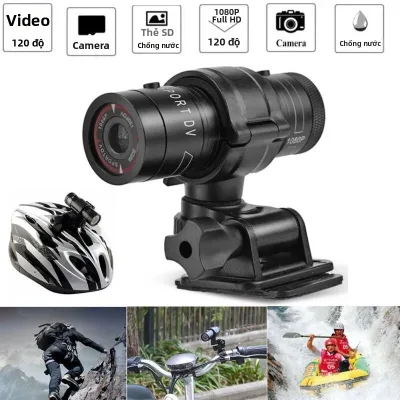 Camera Hành Động Thể Thao Mini DV 1080P Full HD Đèn Pin Gắn Mũ Bảo Hiểm Chống Nước Lý Tưởng Cho Xe Đạp, Xe Máy - Máy Quay Phim Thể Thao