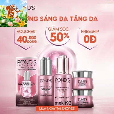 Serum Pond's sáng da đa tầng & Kem dưỡng da Pond's sáng da đa tầng ban ngày & đêm