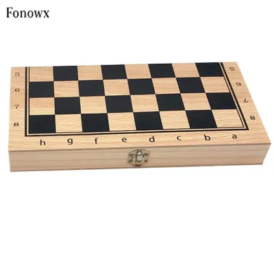 Trò chơi cờ vua gấp bằng gỗ dành cho người lớn, Trò chơi xếp hình cờ vua Backgammon cờ vua tiêu chuẩn, Món quà tuyệt vời cho bé trai bé gái
