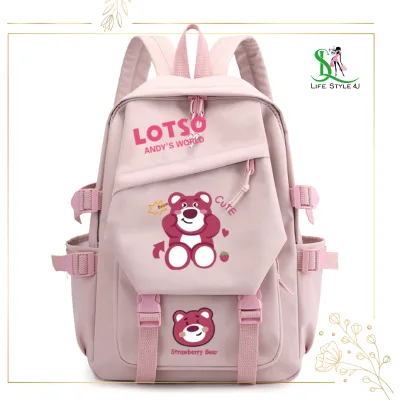 Ba Lô Chống Thấm Nước Thoáng Khí In Hình Toy Story Lotso Sức Chứa Lớn Thời Trang Cho Nam Và Nữ BY3