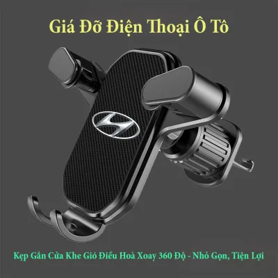 Giá Đỡ Điện Thoại Trên Ô Tô Gắn Cửa Khe Gió Điều Hoà Có Logo Theo Hãng Xe - Xoay 360 Độ, Nhỏ Gọn, Tiện Lợi, An Toàn