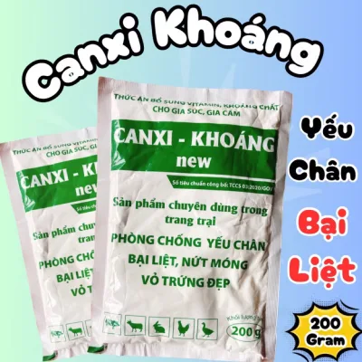 Canxi khoáng cứng xương hạn chế nức móng bại liệt gói 200g