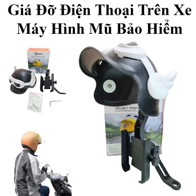 M301 Phone Holder with Alloy Frame and Helmet for Sun and Rain Protection