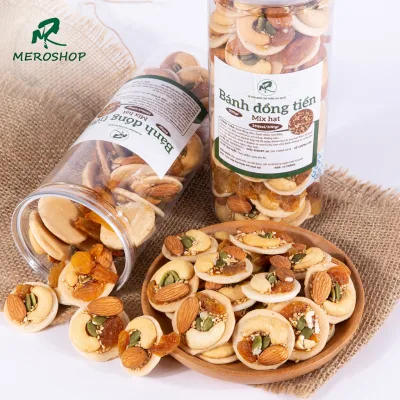 Bánh đồng tiền mix hạt. Có hồ sơ công bố, xuất hóa đơn công ty đầy đủ