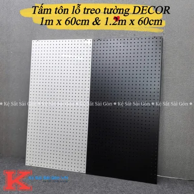 🌸 Giá Xưởng 🌸Tấm Tôn Đục Lỗ Treo Phụ Kiện Decor ,Tấm Pegboard Gắn Tường 1m x 60cm & 1.2m x 60cm