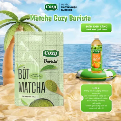 Bột Matcha Cozy, Bột Trà Xanh 100gr Pha Latte Trà Sữa, Matcha Làm Bánh Kẹo Nougat