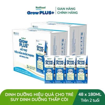 Nutifood Sweden Growplus+ Digestive Ready-To-Drink Powdered Milk (Light Green) - Supports Healthy Digestion, Helps Babies Gain Weight (48 Boxes X 180ml)