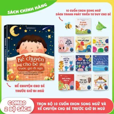 Combo 10 Cuốn Ehon Song Ngữ Cho Bé 0-6 Tuổi + Kể Chuyện Cho Bé Trước Giờ Đi Ngủ - Tiên Phong Books