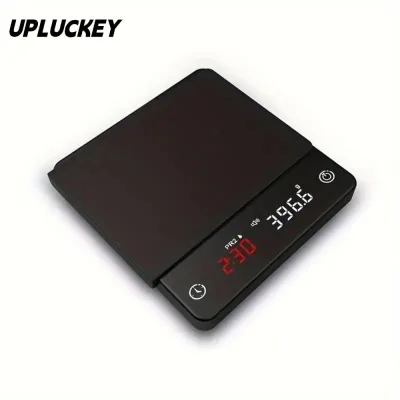 Cân cà phê kỹ thuật số UPLUCKEY, Chức năng hẹn giờ Màn hình kỹ thuật số Cân nhà bếp thông minh Mini, Độ chính xác 0,1g Dung tích 2kg Cân Espresso có thể sạc lại Nhà bếp