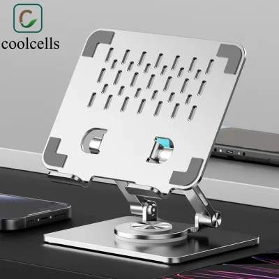 Giá đỡ máy tính bảng COOLCELLS, đa góc 360° Xoay Giá đỡ máy tính bảng xoay, Di động có thể gập lại Chống trượt tản nhiệt Máy tính bảng Điện thoại Giá đỡ kim loại Máy tính bảng
