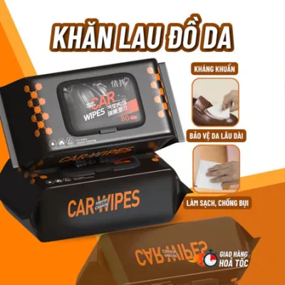 Khăn Ướt Lau Nội Thất Ô Tô Làm Sạch & Bảo Vệ, Bảo Dưỡng Và Làm Bóng Nội Thất Ô Tô, Vệ Sinh Đồ Da,