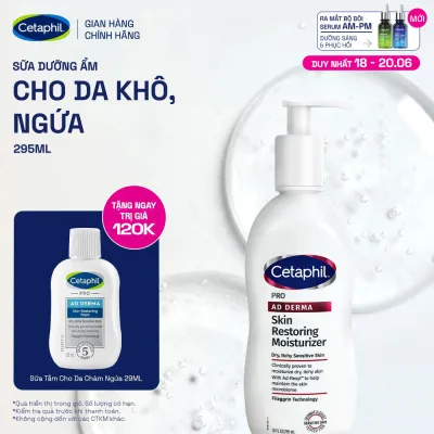 Cetaphil Pro Ad Derma Skin Restoring Moisturizer 295ml, Gentle Moisturizing Lotion for Dry, Itchy Skin