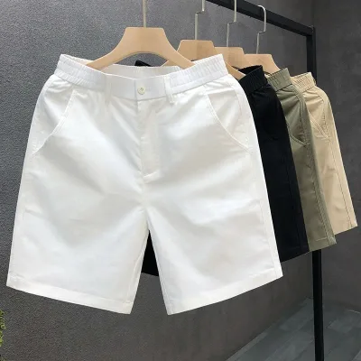 Quần Short Nam, Quần Kaki Nam Ngắn Cạp Chun Khuy Cúc Vải Mềm Mại Co Giãn Thoáng Mát SOLADO QS05
