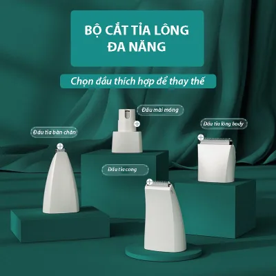 Bộ 4 Lưỡi Tông Đơ Thay Thế Chó Mèo, Bộ Phụ Kiện Thay Thế Dành Cho Máy Cạo Tông Đơ