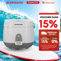 Nồi cơm điện 1.8L Sunhouse SHD8611- Lòng nồi: 1mm, chống dính 2 lớp vân đá, 4-6 người dùng - Sản xuất tại Việt Nam