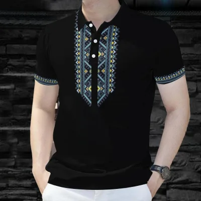 Áo Polo Nam Đen Quần Áo ASEAN Nam Polo Barong Nút Áo Sơ Mi Polo Nam Cao Cấp Áo Sơ Mi Polo Nam Trang Trọng Thường Ngày Tay Ngắn Polo Barog Nam Trang Trọng Polo Nam Nam Baron