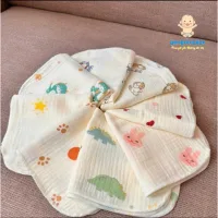 Set 5 khăn xô và set 10 khăn xô muslin 2 lớp và 4 lớp siêu thấm hút,mềm mại dành cho bé sơ sinh(size 28x28cm) BB245