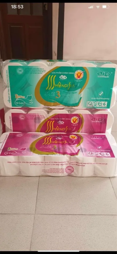 Giấy vệ sinh Hà Nội bịch 10 cuộn không lõi có lõi siêu dai siêu mịn