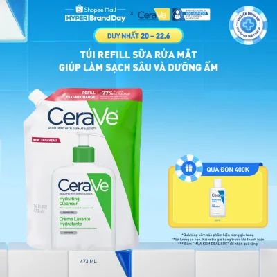 Túi refill sữa rửa mặt giúp làm sạch sâu và dưỡng ẩm Cerave Hydrating Cleanser 473ML