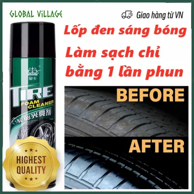 Dầu Bóng Lốp -Chai Xịt Bóng Lốp -Làm Mới Lốp, Vệ Sinh, Bảo Dưỡng, Chống Nứt Bánh Xe CaoSu Ô tô, Xe Máy