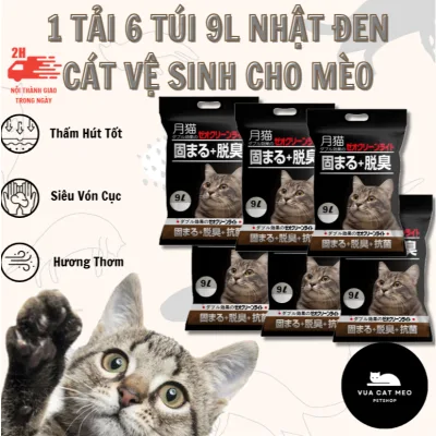 Cát Nhật Đen Cát Vệ Sinh Cho Mèo 9L - Lưu Hương Lâu, Vón Cục Tốt, Khử Mùi, Ít Bụi