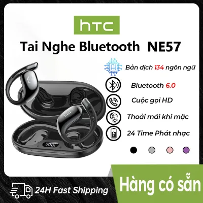 Tai nghe phiên dịch ngôn ngữ HTC NE57 Tai nghe AI dịch nhanh Hỗ trợ 134 ngôn ngữ Dịch thuật Đồng thời Chất lượng âm thanh HIFI Thiết kế thời trang