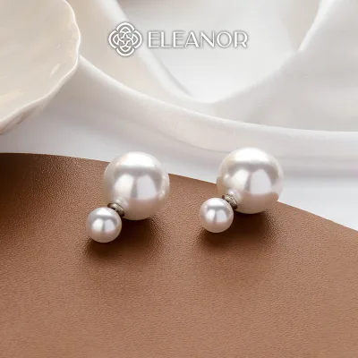 Bông tai nữ chuôi bạc 925 Eleanor Accessories ngọc trai nhân tạo phụ kiện trang sức khuyên tai 7085
