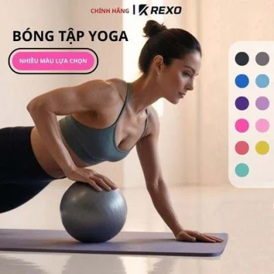 Bóng Hơi Tập Yoga Rexo BT2225 Tập Pilates, Gym, Yoga Kích Thước 25cm Hỗ Trợ Tập Luyện Nhiều Màu