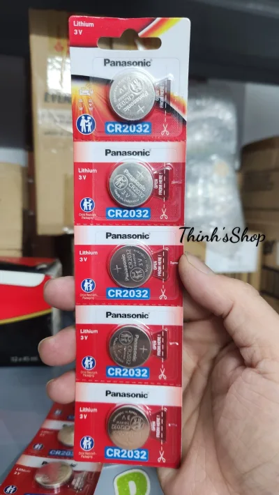 Pack of 5 Genuine Panasonic Cr2032 / Cr 2032 Lithium 3V Batteries, Used for Car Remotes, Medical Equipment