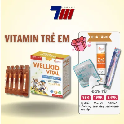 N-Biotech Wellkid Vital Bổ Sung 13 Loại Vitamin Và Khoáng Chất Cho Bé (Hộp 20 ống)