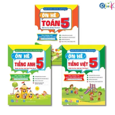Sách - Bộ Ôn Hè Toán, Tiếng Việt, Tiếng Anh Lớp 5 - Dành Cho Học Sinh Lớp 5 Lên Lớp 6