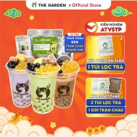 Set Trà Sữa Tự Pha Trân Châu Đường Đen THE GARDEN IGWT Nguyên Liệu Làm Trà Sữa Chocolate, Matcha, 10 vị 6-8 Ly
