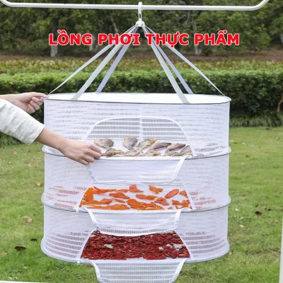 Lồng Phơi Thực Phẩm, Phơi Cá Khô Rau Củ Thảo Dược Chống Ruồi Muỗi, Côn Trùng Dễ Dàng Vệ Sinh Gấp Gọn