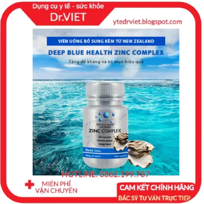 Oral tablets zinc deep blue health zinc complex (60 tablets): enhance immunity, reduce acne, maintain energy levels and overall health, increase metabolism is at the skin, support to increase absorption and synthetic vitamin A helps the skin healthy