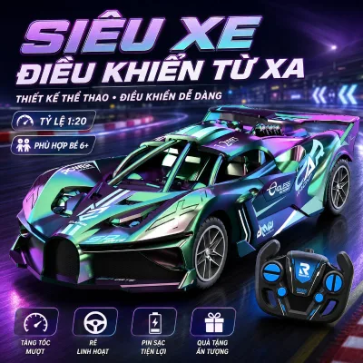 Xe điều khiển từ xa 1:20,Đua Tốc Độ Cao Chịu Va Đập Xe điều khiển từ xa,Quà tặng cho trẻ em
