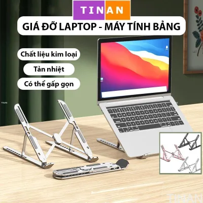 Giá Đỡ Laptop Nhôm Cao Cấp Gập Gọn – Tản Nhiệt Tốt, Điều Chỉnh Độ Cao – HỢP KIM NHÔM Cao Cấp - Dùng Cho Laptop/Máy Tính Bảng 10-15 Inch