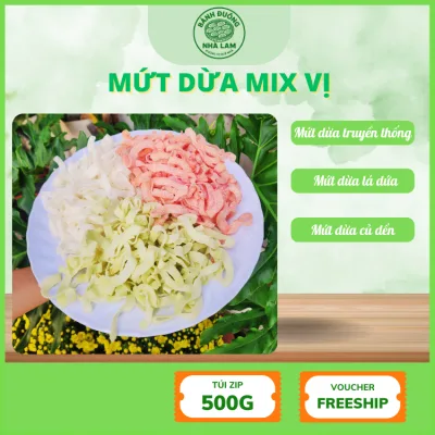 Mứt Dừa Mix Vị - Bánh Đuông Nhà Lam