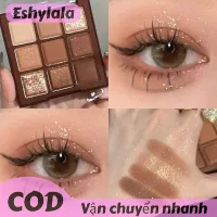 Eshylala Chín màu sô cô la Eyeshadow khay Trái Đất màu Matte long lanh tinh tế Eyeshadow brightens ngủ tằm sinh viên