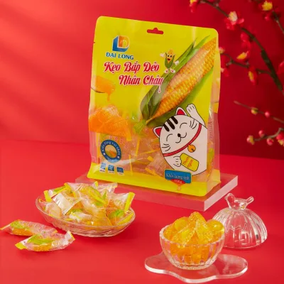 Kẹo Bắp Nhân Chảy Đại Long túi 500g - đồ Ăn Vặt