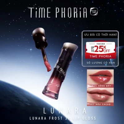 Son bóng nhẹ môi căng mọng TIME PHORIA giữ ẩm tốt bóng mướt lên màu chuẩn tự nhiên