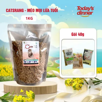 Thức ăn cho mèo CATSRANG mọi lứa tuổi 1kg, hạt thức ăn khô nhập khẩu Hàn Quốc