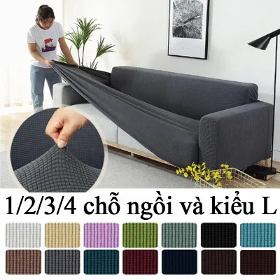 Bọc ghế sofa vải nhung gân Bọc sofa đơn Sofa chữ L dày dặn co giãn mềm mại - Decor Home