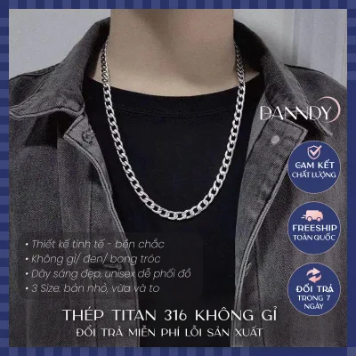 Dây chuyền nam đẹp ngầu dây chuyền nam titan ko rỉ vòng cổ nam thép không gỉ | Dandy