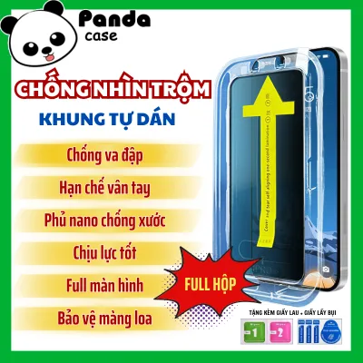 Kính Cường Lực Iphone Tự Dán Chống Nhìn Trộm FULL HỘP VÀNG Cho ip 7P/8P/X/XS/XR/11/12/13/14/15/16/17/Pro/Max