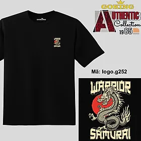 WARRIOR, mã logo.g252. Áo thun nam nữ in logo đẹp, form unisex. Áo phông GOKING hàng hiệu, quà tặng cao cấp cho gia đình, cặp đôi, lớp nhóm, doanh nghiệp