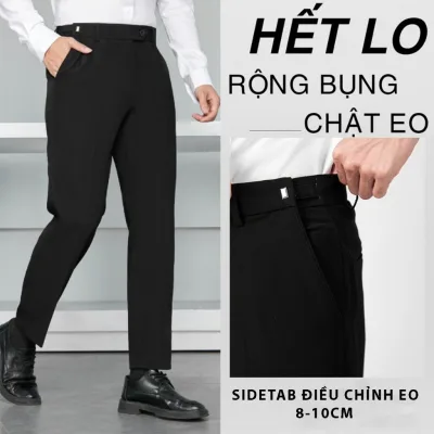 Quần Âu Nam SOLADO Sidetab Điều Chỉnh Độ Rộng Vòng Eo Form Dáng Slimfit Phong Cách Hàn Quốc Vải Co Giãn - QTCAP
