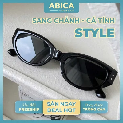 Kính râm mát thời trang nữ nam siêu ngầu cá tính phong cách retro Hàn Quốc chống UV và tia bức xạ đẹp giá rẻ ABICA 270