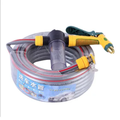 Bộ dây và vòi xịt tăng áp lực nươc 3 lần loại 10m2 (xám) - bộ dây và vòi rửa xe chăm sóc cây cảnh 206716 - xám water pressure gun